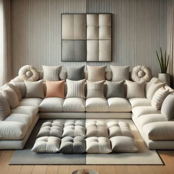 Balancing Symmetry and Asymmetry in Pillow Placement Arrange Throw Pillows On A Sectional Sofa