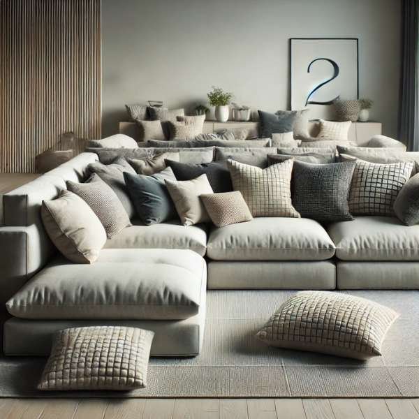 Arranging Throw Pillows Along the Main Section Arrange Throw Pillows On A Sectional Sofa