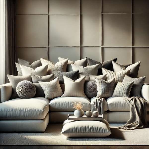 Layering Pillows for Depth and Dimension 
