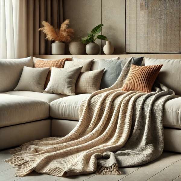 Pairing Throw Pillows with Blankets for a Complete Look 
