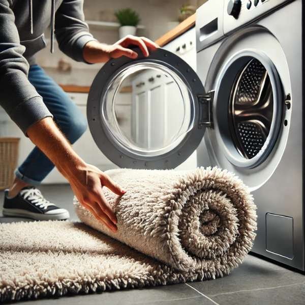 Tips for Folding or Rolling the Rug to Fit  Wash A Shaggy Rug In The Washing Machine