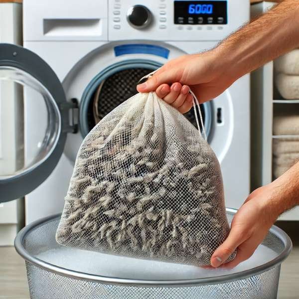 Using Mesh Laundry Bags for Extra Protection  Wash A Shaggy Rug In The Washing Machine