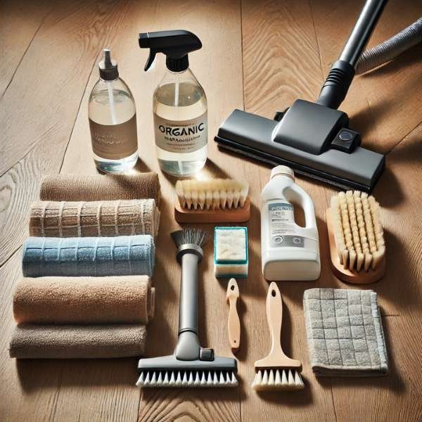 Essential Tools and Supplies for Cleaning an Area Rug on Hardwood Floor