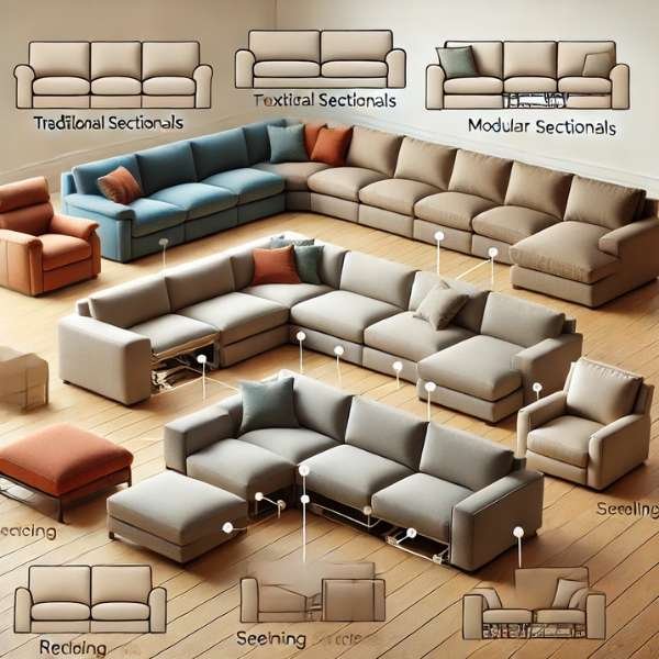 Types of Sectional Sofas and Their Differences