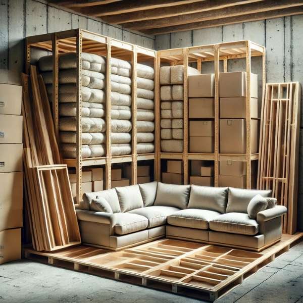 Storing Large Parts Like Frames and Cushions Efficiently