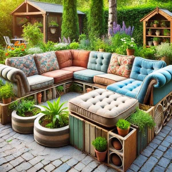 Creative Ideas for Repurposing Sofa Sections in the Garden