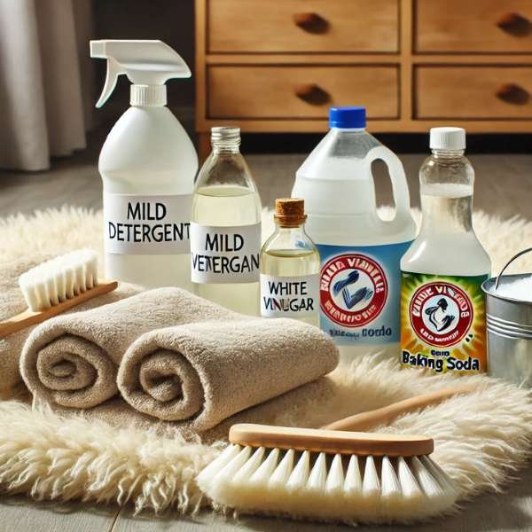 Gathering the Right Supplies for Hand Cleaning a Fluffy Rug