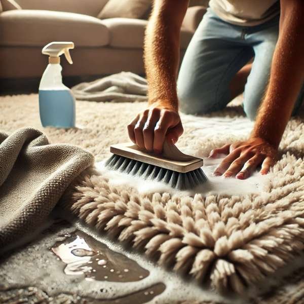 The Right Way to Hand Wash a Fluffy Rug in Sections