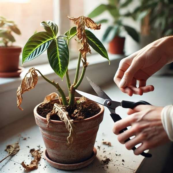 How to Trim and Prune Damaged Leaves and Stems Treat Abiotic Disease in Indoor Plants