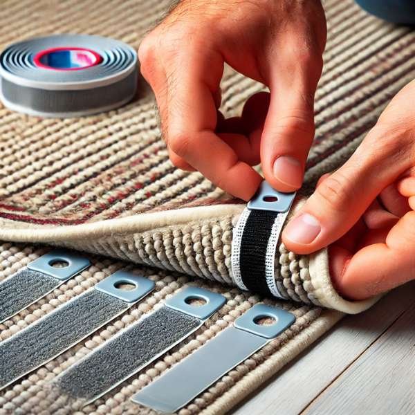 How to Use Velcro Strips to Keep Your Rug in Place