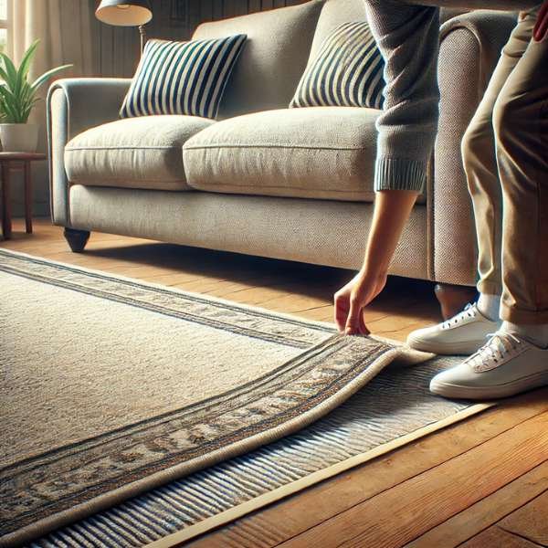 Regular Maintenance: Checking Your Rug for Shifting Secure Area Rug On Top Of Carpet