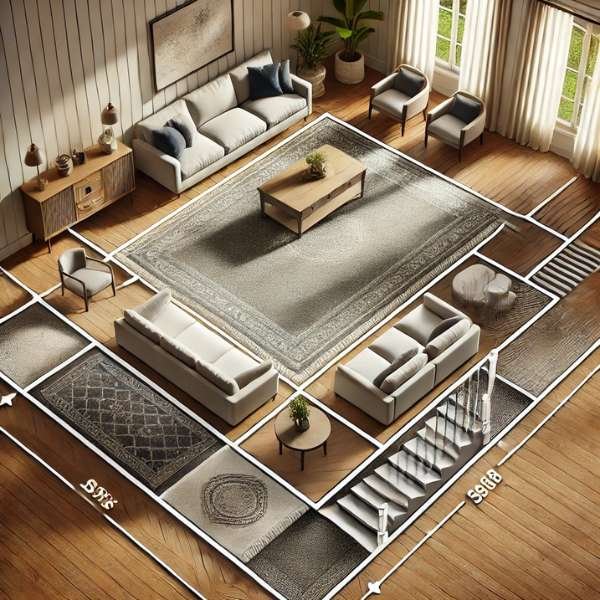 Creative Rug Placement in Open Floor Plans Secure 